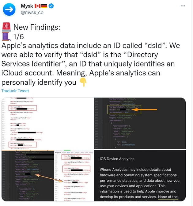 Apple viola política privacidad de datos App Store informe Mysk noticia bit life media