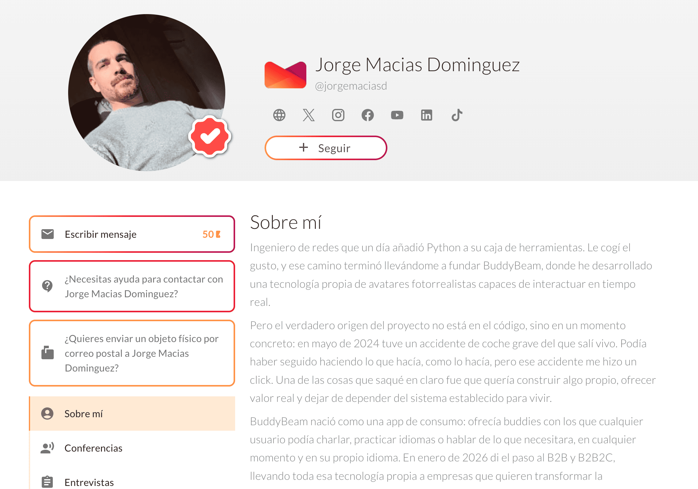 perfil de Jorge macias dominguez en mypublicinbox
